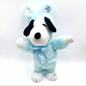 Peanuts SNOOPY SIDE STEPPER BLUE 16” Blue Easter Bunny Animated Musical Plush